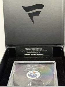 Disco de hockey autografiado por la NHL de EVAN BOUCHARD 2025 fanáticos bajo envoltura - Imagen 1 de 2