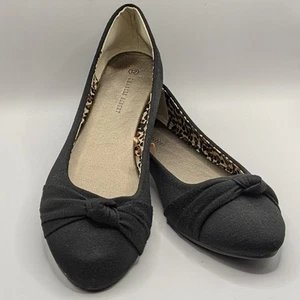 Chaussures de ballet à enfiler Charles Albert nœud en tissu noir - Photo 1 sur 2