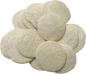 Gesichtsluffa Pads, 2,36 Zoll runder Teint natürliche Luffa Gesichtsscheiben Exf - Bild 1 von 12