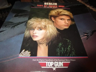 1986 BERLIN Take My Breath Away PS 7" Columbia Top Gun GIORGIO MORODER NM/VG+ - Image 1 of 3