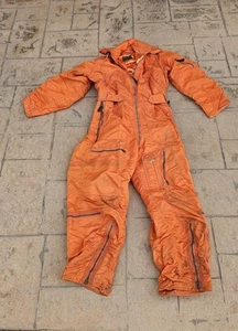 Vintage 1960 Military USAF Mens Flying Coveralls CWU-1/P Small Orange Vietnam - Picture 1 of 17