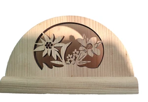 Phefferkorn Hansjorg Porta Tovaglioli Legno Chiaro Taglio Lazer Germania 7" x 4,25" - Foto 1 di 5