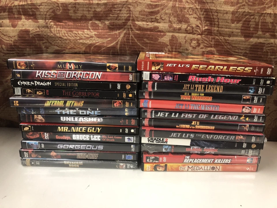 Lot of 24 Kung Fu & Martial Arts DVDs – Jackie Chan, Jet Li, Bruce Lee - Image 1 of 4