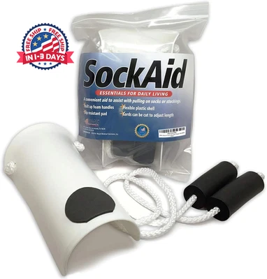 Ayuda de lujo para calcetines: ayuda con asas de espuma para calcetines normales Foto 1 de 4