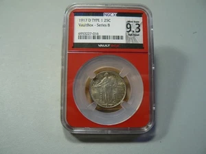 1917-D Type 1 Standing Liberty Quarter NGC X VaultBox 9.3 (= MS63 FH Full Head) - Picture 1 of 10