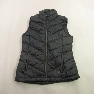 Chaleco Mountain Hardwear para mujer XS sin mangas cremallera completa bolsillos acolchados negro Foto 1 de 4