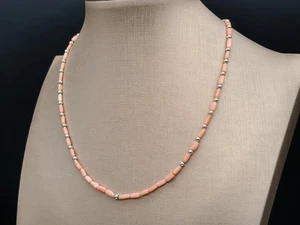 Collar Verdadero Coral Rosa Japón Natural Canutillos Gargantilla Hombre Mujer - Imagen 1 de 7