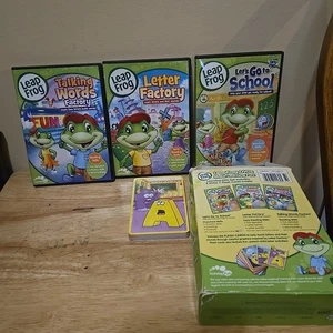 LeapFrog: Learning DVD Set (DVD, 2009, 3-Disc Set + 26 flash cards) - Imagen 1 de 11