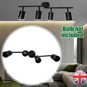 4 Way Adjustable Ceiling Spotlight Kitchen Bar Spot Light LED GU10 Lamp No Bulbs - Picture 1 of 13