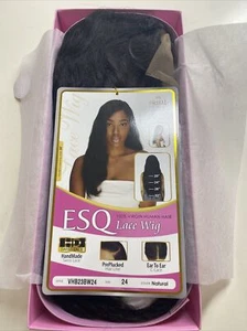 ESQ HD_100% ECHTHAAR_SPITZE_PERÜCKE_OHR_ZU_OHR_KÖRPER_WELLE_24"_#NATUR - Bild 1 von 5