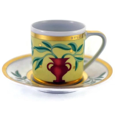 Taza y platillo espresso Bvlgari Rosenthal Itaca Foto 1 de 4