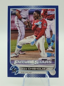 2022 Topps Series 1 Jazz Chisholm Jr. #6 Future Stars Blue Parallel - Marlins