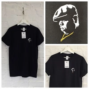 Actual Fact Biggie Gold Chain Embroidered Black Hip Hop Tee T-shirt - Picture 1 of 3