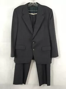 PBM Crafted in Philadelphia Men’sVintage WindowPane DarkGray Wool Suit 44R 38x28 - Picture 1 of 12