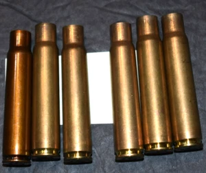 VTG, RWS 8 x 57 "J" Bore (0.318 Caliber) Six (6) Brass Empty Cartridges, Used - Picture 1 of 4
