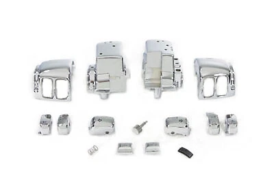 Kit de carcasa de interruptor de manillar Harley cromado para 1996-2013 FLHT, 1996-2013 FLHTC Foto 1 de 3