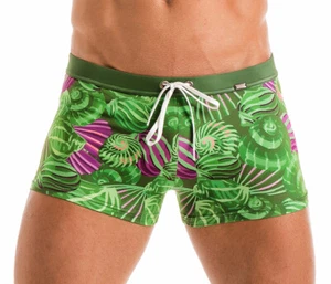 Traje de baño GERONIMO para hombre baúles boxer corte cuadrado azul verde - Imagen 1 de 6