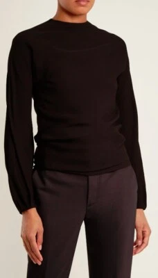 Blusa negra Helmut Lang 154432 para mujer con cuello atado espalda abierta talla Mediano Foto 1 de 2