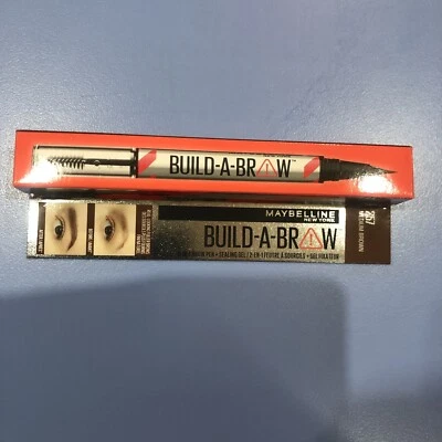 Maybelline 257 MEDIUM BROWN Build A Brow- 2 in 1 Brow Pen+ Sealing Gel Boxed - Image 1 of 2