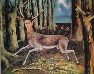 FRIDA KAHLO _ WOUNDED DEER _ 15.74 BY 19.74 INCHES - Picture 1 of 1