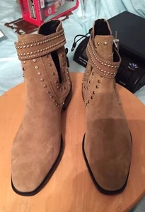 Zara Suede Leather Ankle Boot NWT, Size 6.5 - Picture 1 of 9