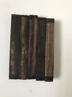 EBONY STRIPED PEN BLANKS WOOD TURNING SQUARE 5 COUNT  3/4" X 6"
