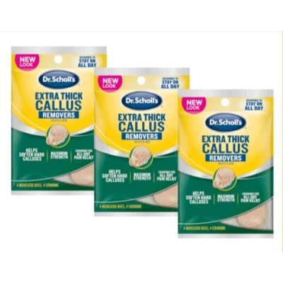 3 Pack Dr. Scholls Callus Removers Extra Thick With Salicylic Acid 4 Each - Image 1 of 4