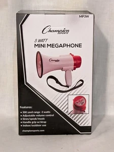 Mini Megáfono Champion Sports 3 vatios Diversión de Distanciamiento Social ~ Nuevo - Imagen 1 de 2