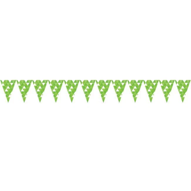 Bandera de papel verde lima fractal 7,5" x 9' vajilla decoración suministros Foto 1 de 1