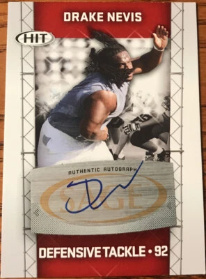 2011 SAGE HIT Autographs Drake Nevis #A92 - Image 1 of 2