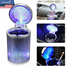 Colorful LED Light Up Ashtray Smokeless Ash Cigarette Cylinder Holder Cup Car