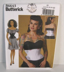 Butterick 6643 Close-Fitting, Underbust Corset Pattern Misses' 14-22 Uncut - Picture 1 of 3