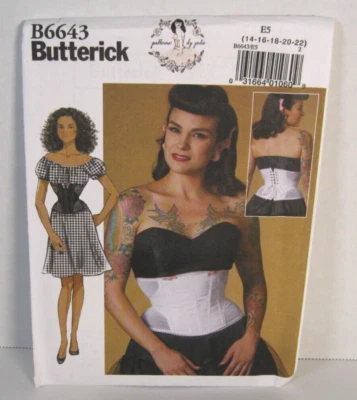 Butterick 6643 Close-Fitting, Underbust Corset Pattern Misses' 14-22 Uncut - Image 1 of 3