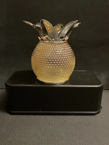 Bath & Body Works Iridescent PINEAPPLE PALM 3-WICK CANDLE HOLDER NEW Last 1 - Picture 1 of 6