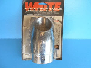 WHITE BROTHERS PORKER TAPERED SLASH CUT 3" MUFFLER END CAP HARLEY METRIC t - Foto 1 di 1