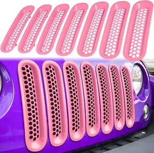 7PCS Front Grill Mesh Inserts Clip-In Grille Guard for 2007-2017 Jeep Wrangler J - Picture 1 of 12
