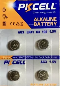 LR41 PKCELL 192 (4 piece) LR41 AG3 392A 192 SR41 LR736 392 Alkaline Battery - Picture 1 of 1