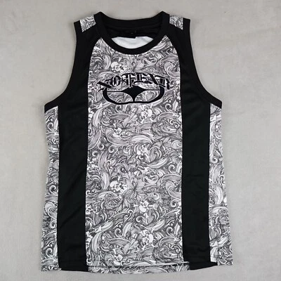 No Fear Tank Top Mens S Black Sleeveless Skulls MMA Crew Neck Streetwear Y2K - Image 1 of 4