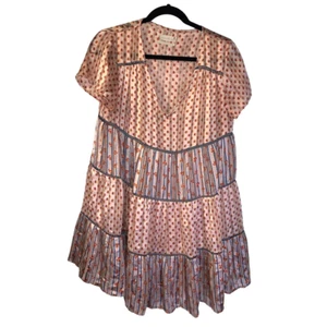 Urban Outfitters Women's Pippa Chiffon Babydoll Dress Size S Floral Tiered Boho - Picture 1 of 8