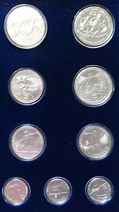 JUEGO DE MONEDAS DE PLATA GRIEGA 9 JUEGOS OLÍMPICOS 1982 SIN USAR COMO NUEVAS RARAS SIN PRECIO BASE - Imagen 1 de 9
