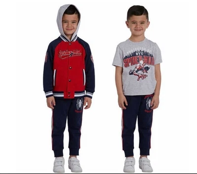 Disney Marvel Spider-Man o Liga de la Justicia Murciélago Juego de 3 piezas Chaqueta Foto 1 de 4