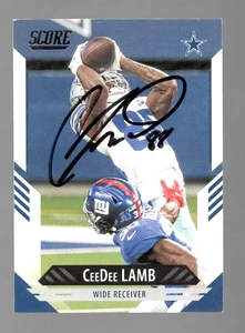 CeeDee Lamb Dallas Cowboys Autographed Signed 2021 Score Card NM COA - Picture 1 of 3