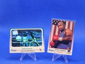1991 Kayo Boxing George Foreman #99 base & #100 Holo Vs Holyfield - Picture 1 of 2