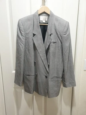 Chaqueta Blazer Vitg Lord & Taylor Doble Pecho Forrada Talla 10 Hombreras Años 90 Foto 1 de 4