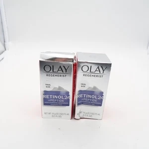 Lot of 2 Olay Regenerist Trial Size Retinol 24 Night Moisturizer .5oz Dmg Box - Picture 1 of 4