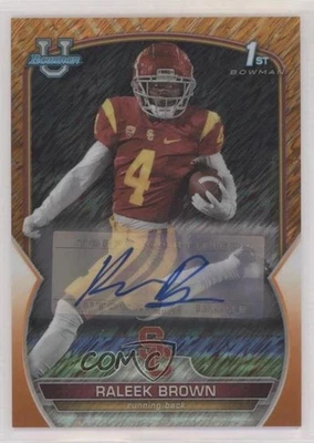 2022 Bowman U Chrome Prospect Orange Shimmer Refractor /25 Raleek Brown #83 Auto - Image 1 of 2