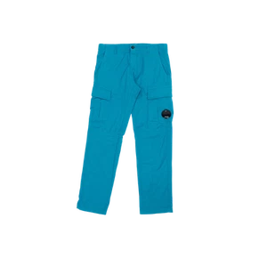 (Kids) C.P. Company U16 Stretch Gabardine Cargo Pants Tile Blue - 23SS - Picture 1 of 1