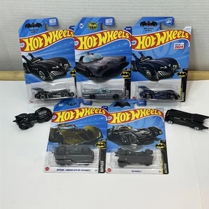 Batman Bat Mobile Hot Wheels LOT Of 7 Diecast Cars - Picture 1 of 21
