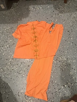 Juego de pijama vintage ARTEMIS Gossard naranja 2 piezas nailon talla 34 Foto 1 de 4