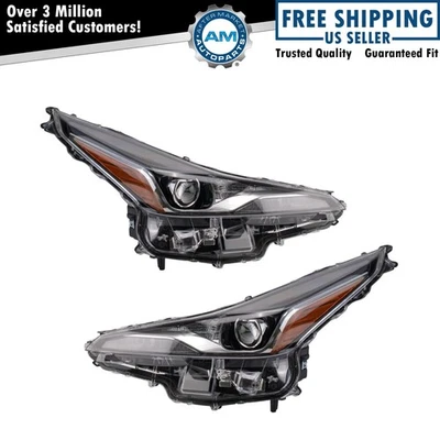 Headlight Assembly Set Driver & Passenger Side Fits 2019-2022 Toyota Prius - Image 1 of 4